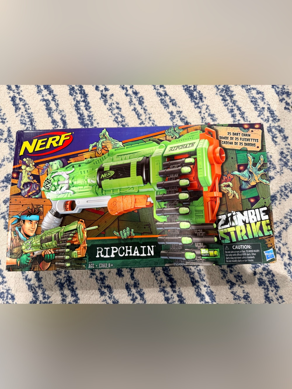 Nerf Ripchain Blaster Zombie Strike - sought after!